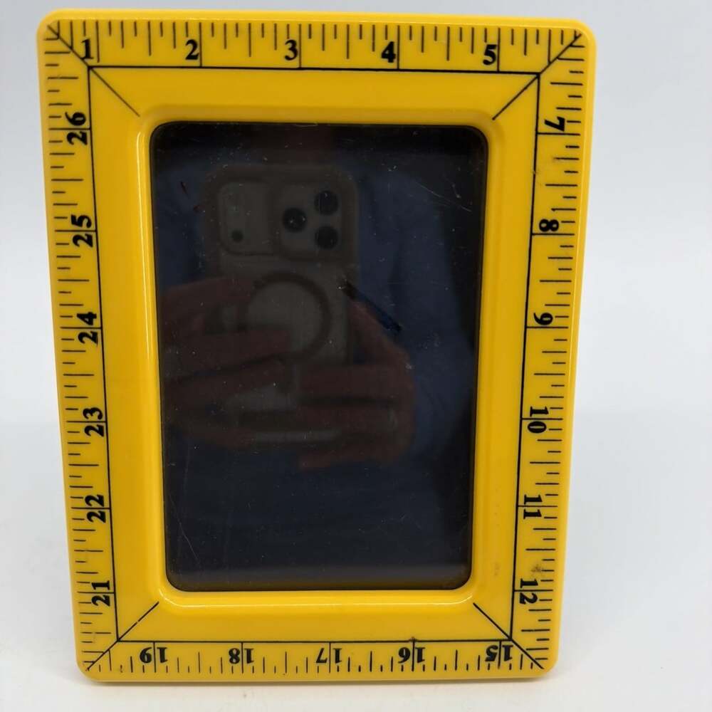 Vintage Yellow Ruler Picture Frame 4x6 Picture Frame Industrial Teacher Office